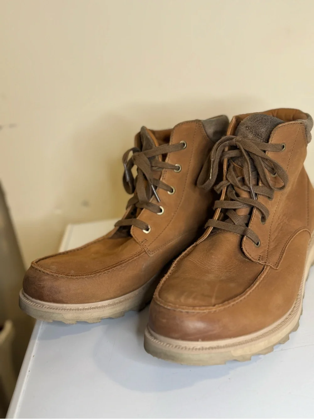 Sorel Madson II Moc Toe Waterproof Men’s 12 Brown Leather Boots NM3851-242
